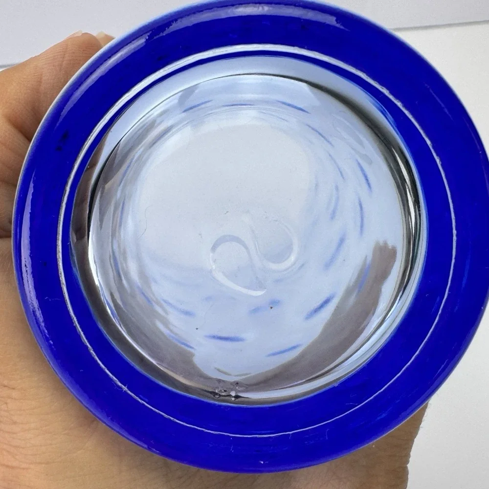 Set of 8 Blue Pasabahce Cirque Bubble Circle Ring Glasses High‎ Ball Barware